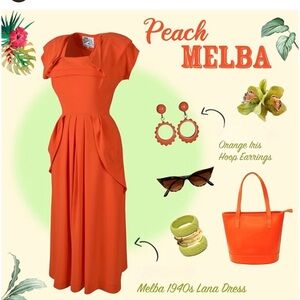 Vivien Of Holloway Peach Melba Dress Size 12